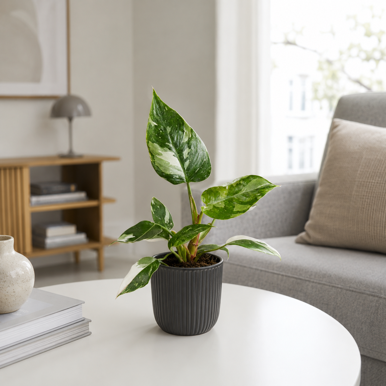 Philodendron White Princess, seltene Blattpflanze - ⭥30cm