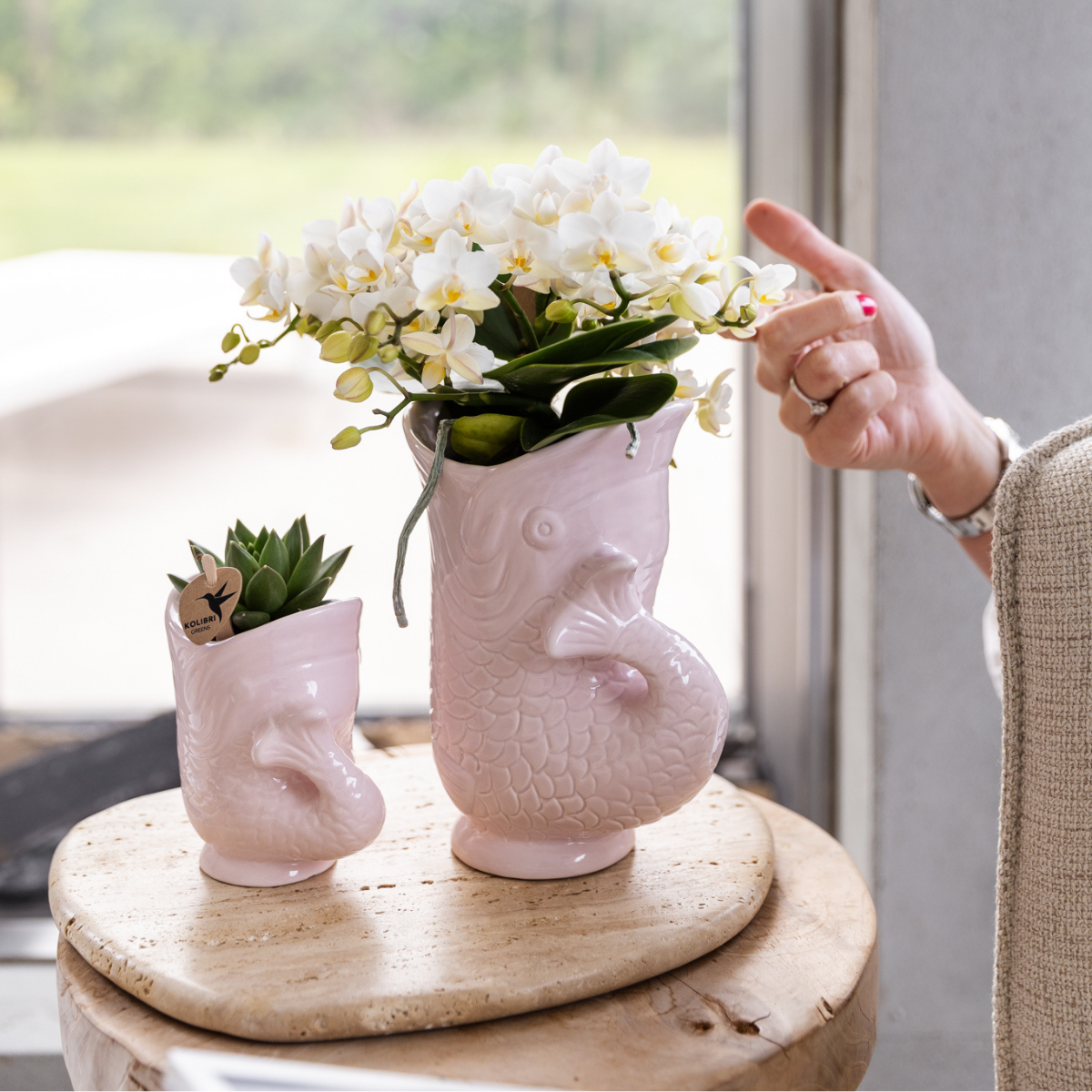 Weiße Orchidee "Nazaré" - ⭥30cm