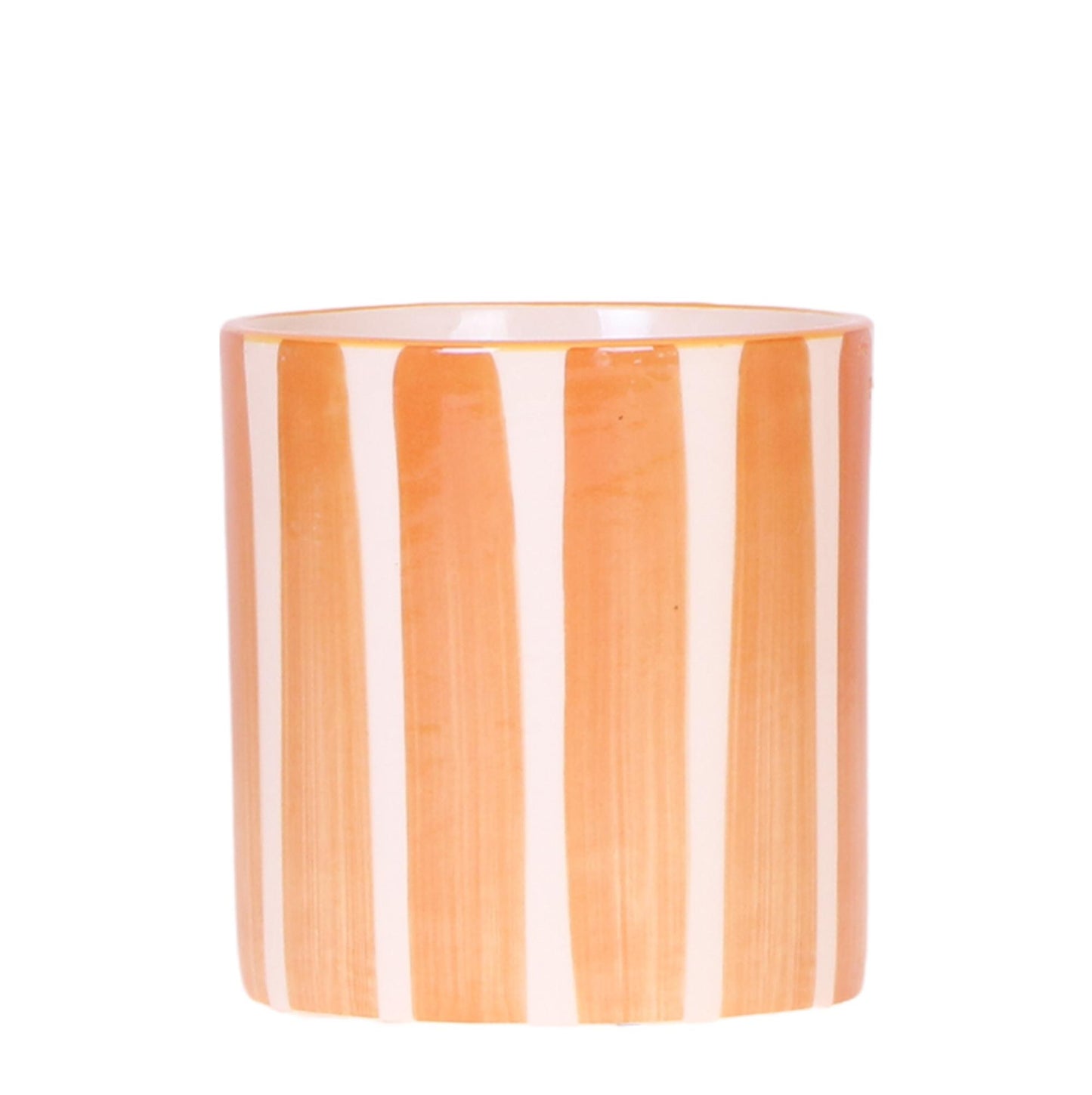 Schmetterlingsorchidee "Bolzano" - ⭥35cm - mit Ziertopf Painted Stripe in Orange