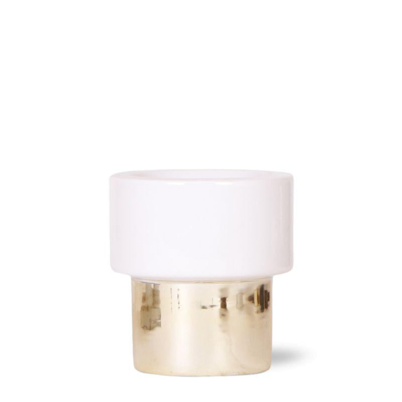 Schmetterlingsorchidee "Amabilis" mit Ziertopf Lush in Gold