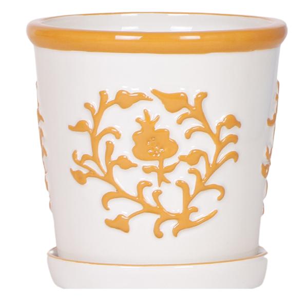 Keramik Pflanztopf Malaga - Orange - 〈Ø12cm〉