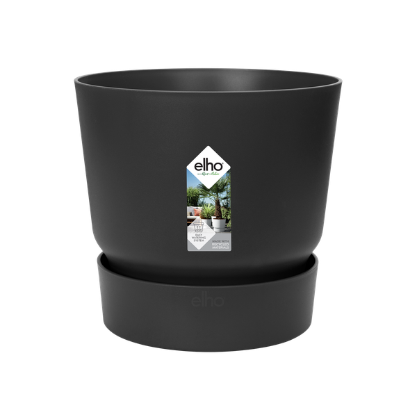 Pflanztopf ELHO Greenville - Schwarz - 〈Ø14cm〉
