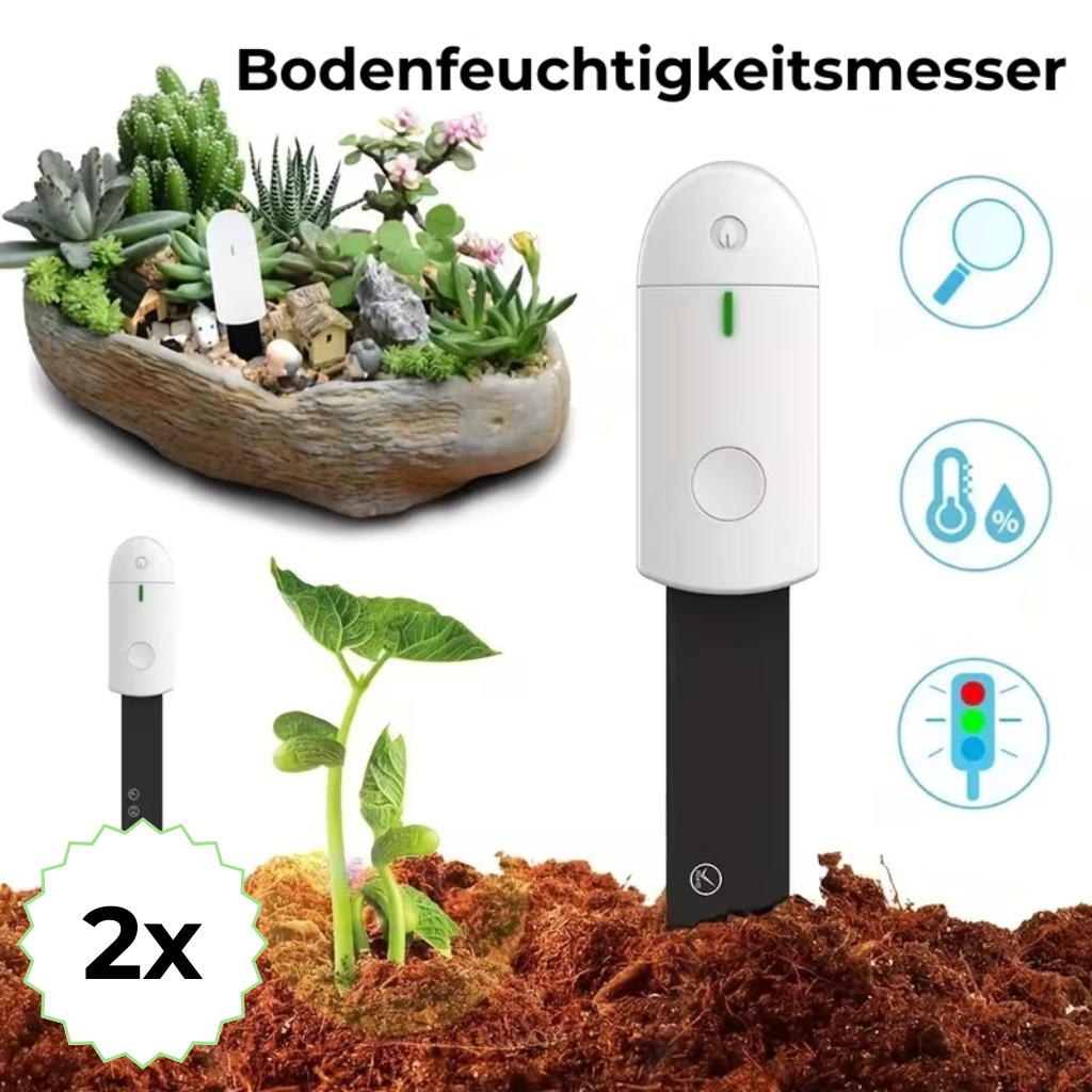 2x Bodenfeuchtigkeitsmesser - LED-Anzeige