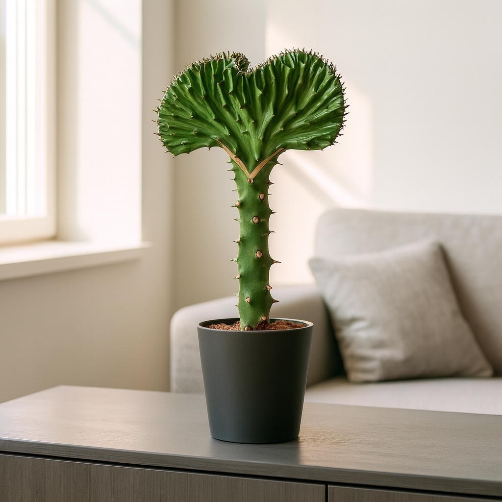 Grüne Euphorbia Lactea Cristata- ⭥35cm