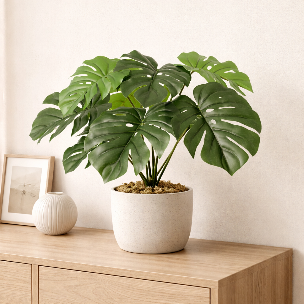 Kunstpflanze Monstera Deliciosa - "Fensterblatt" - ⭥45cm