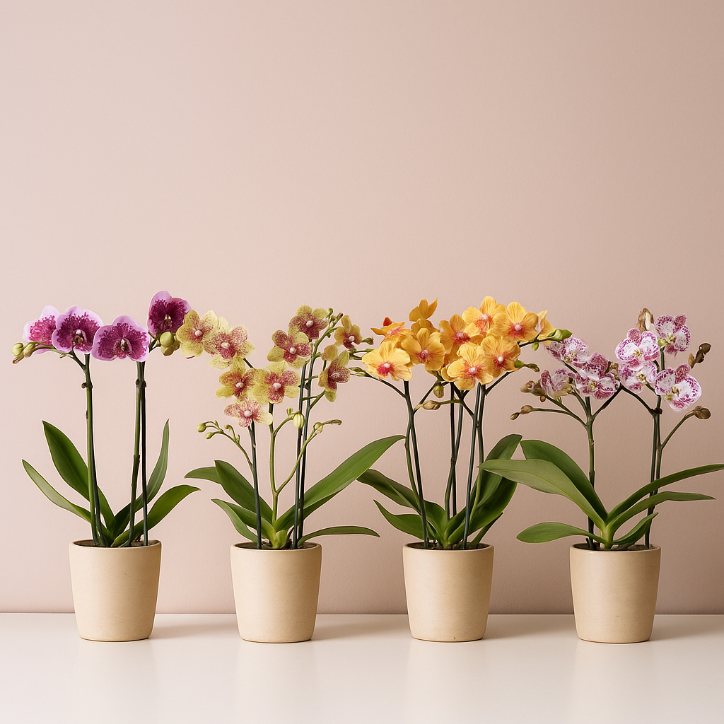 [Überraschungsbox] - 4 mehrfarbige Orchideen