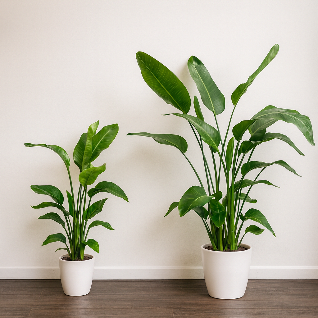 [Pflanzenset] 2x Strelitzia Nicolai ⭥90cm & ⭥145cm - Paradiesvogelblume
