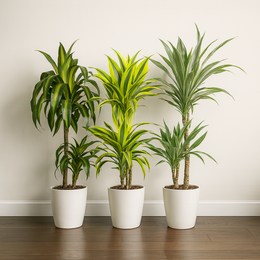 [Pflanzenset] Drachenbaum Trio ⭥80cm - Pflegeleicht