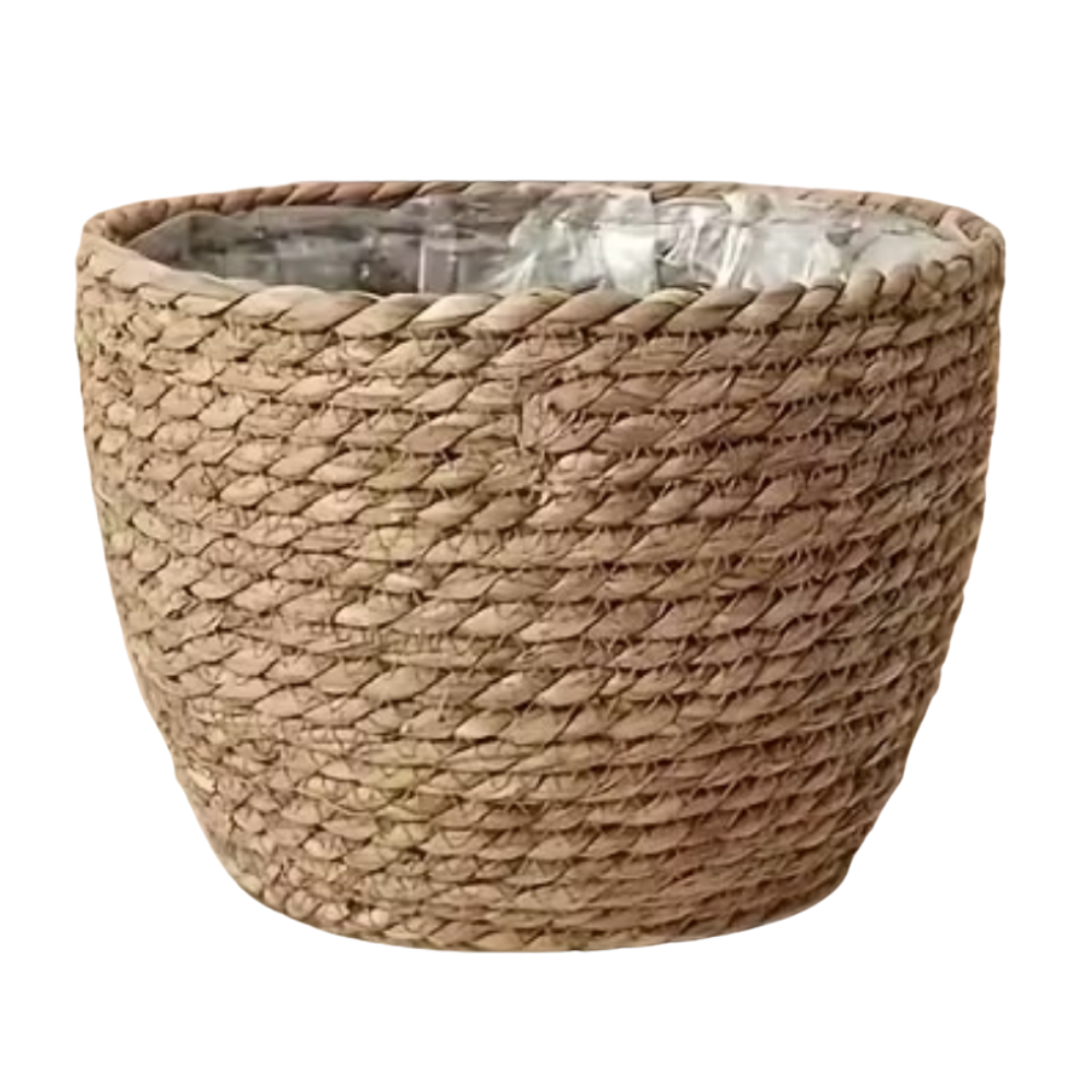 Handgeflochtener Pflanzkorb Tony - Natur - Ø17cm