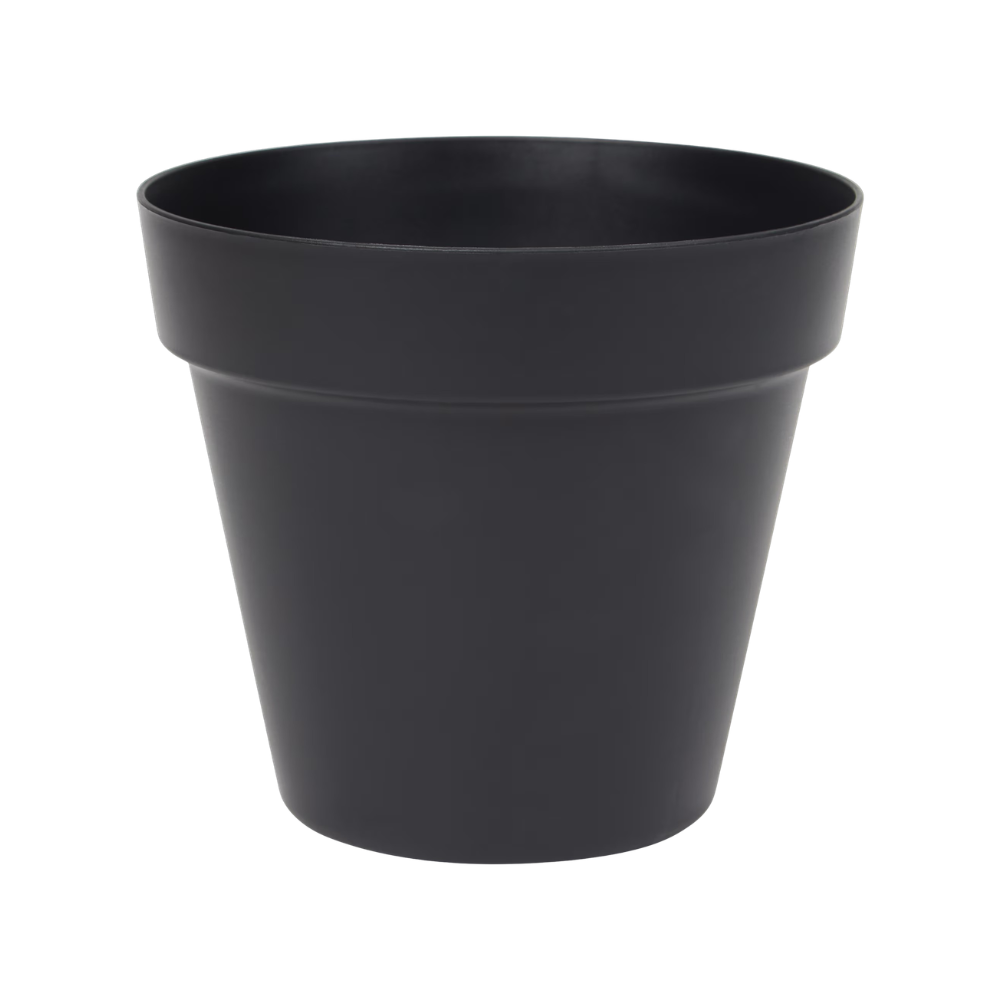 Pflanztopf Basic - Schwarz - inkl. Untersetzer - Ø16cm