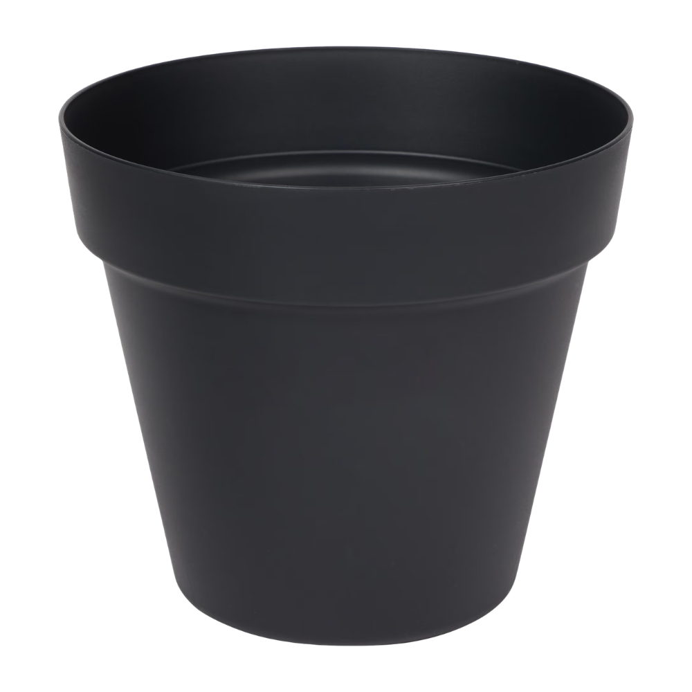 Pflanztopf Basic - Schwarz - inkl. Untersetzer - Ø25cm