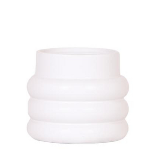 Keramik Pflanztopf Bubble - Weiß - Ø9cm