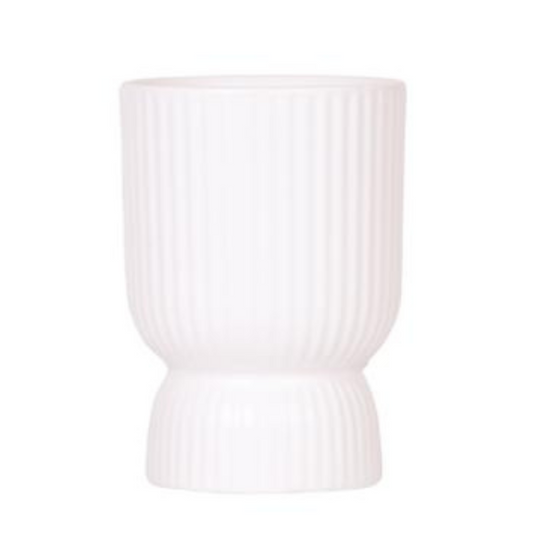 Keramik Pflanztopf Diabolo - Weiß - Ø9cm
